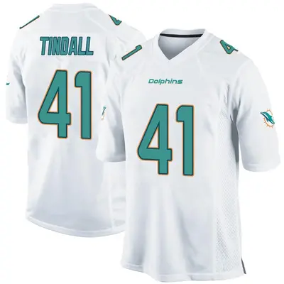 Men's Game Channing Tindall Miami Dolphins White Jersey