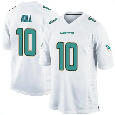 Men's Game Tyreek Hill Miami Dolphins White Jersey