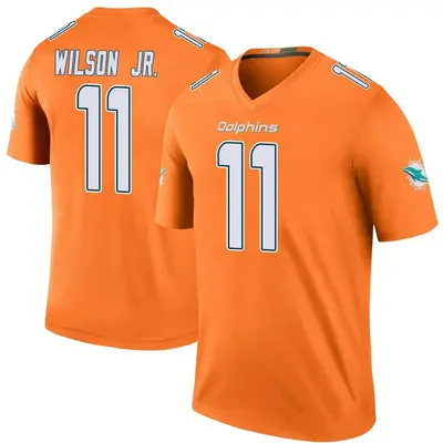Men's Legend Cedrick Wilson Jr. Miami Dolphins Orange Color Rush Jersey