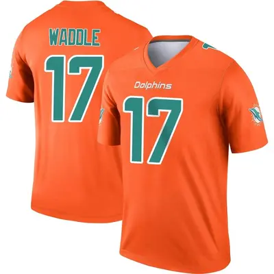 Men's Legend Jaylen Waddle Miami Dolphins Orange Inverted Jersey