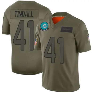 Men's Limited Channing Tindall Miami Dolphins Camo 2019 Salute to Service Jersey