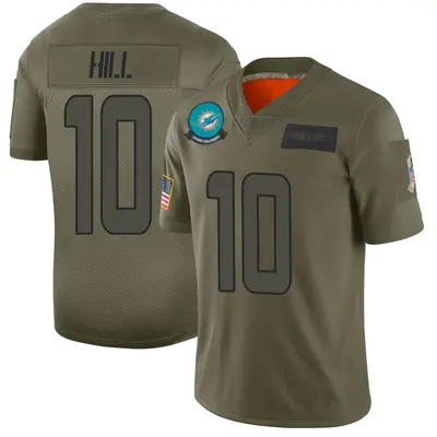 Men's Limited Tyreek Hill Miami Dolphins Camo 2019 Salute to Service Jersey