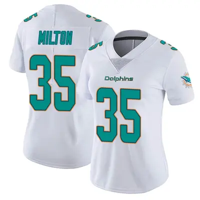 Women's Chris Milton Miami Dolphins White limited Vapor Untouchable Jersey