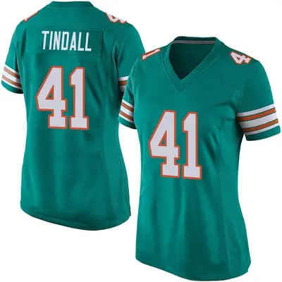 Women's Game Channing Tindall Miami Dolphins Aqua Alternate Jersey