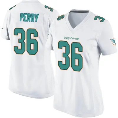 Women's Game Jamal Perry Miami Dolphins White Jersey
