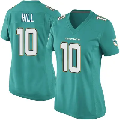 Women's Game Tyreek Hill Miami Dolphins Aqua Team Color Jersey
