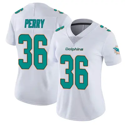 Women's Jamal Perry Miami Dolphins White limited Vapor Untouchable Jersey