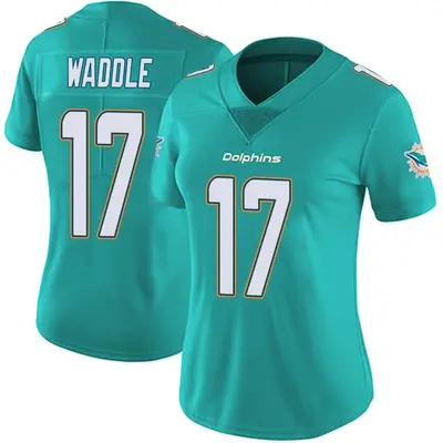 Women's Limited Jaylen Waddle Miami Dolphins Aqua Team Color Vapor Untouchable Jersey