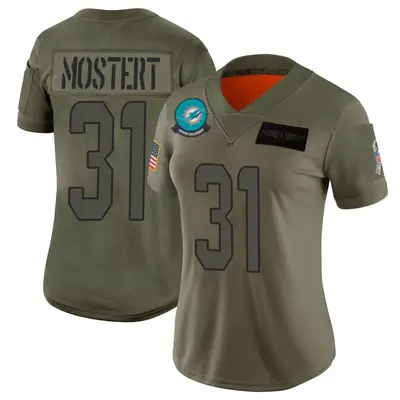 Women's Limited Raheem Mostert Miami Dolphins Camo 2019 Salute to Service Jersey