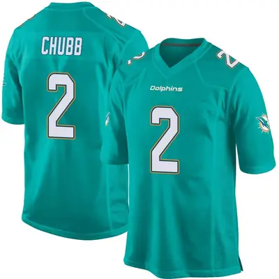 Youth Game Bradley Chubb Miami Dolphins Aqua Team Color Jersey