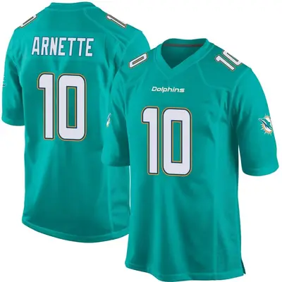 Youth Game Damon Arnette Miami Dolphins Aqua Team Color Jersey