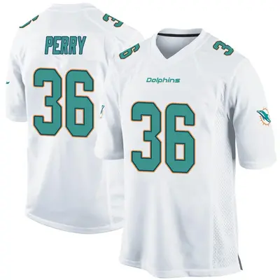 Youth Game Jamal Perry Miami Dolphins White Jersey