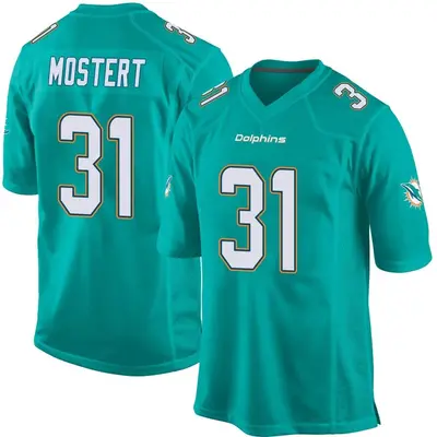 Youth Game Raheem Mostert Miami Dolphins Aqua Team Color Jersey
