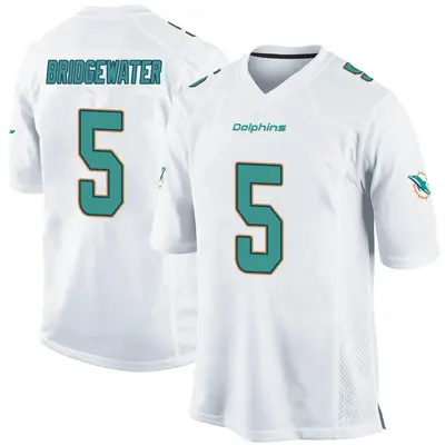 Youth Game Teddy Bridgewater Miami Dolphins White Jersey