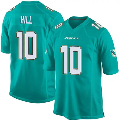 Youth Game Tyreek Hill Miami Dolphins Aqua Team Color Jersey