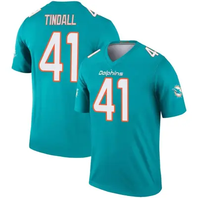 Youth Legend Channing Tindall Miami Dolphins Aqua Jersey