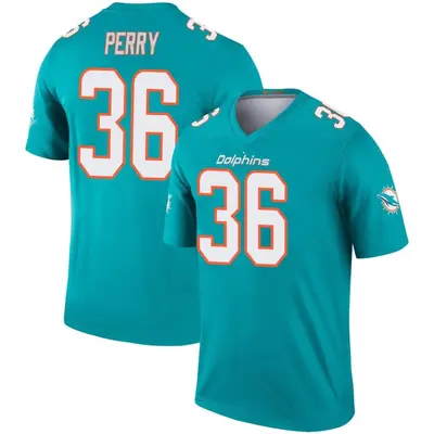 Youth Legend Jamal Perry Miami Dolphins Aqua Jersey