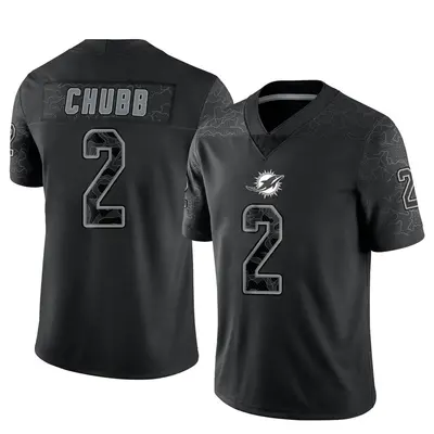 Youth Limited Bradley Chubb Miami Dolphins Black Reflective Jersey