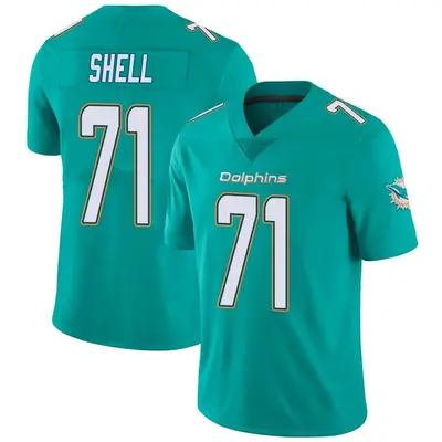 Youth Limited Brandon Shell Miami Dolphins Aqua Team Color Vapor Untouchable Jersey