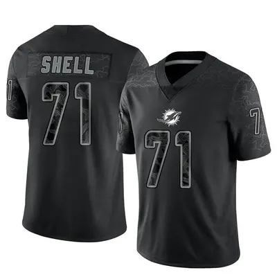 Youth Limited Brandon Shell Miami Dolphins Black Reflective Jersey