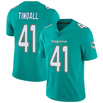 Youth Limited Channing Tindall Miami Dolphins Aqua Team Color Vapor Untouchable Jersey