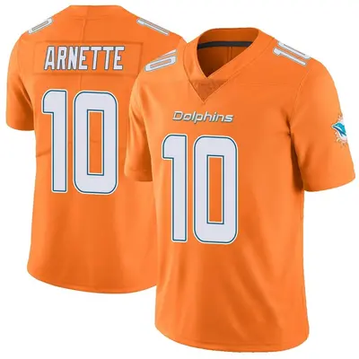 Youth Limited Damon Arnette Miami Dolphins Orange Color Rush Jersey