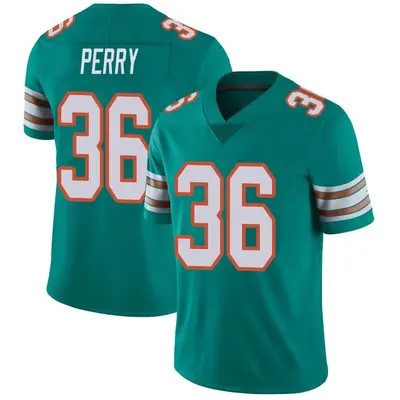 Youth Limited Jamal Perry Miami Dolphins Aqua Alternate Vapor Untouchable Jersey