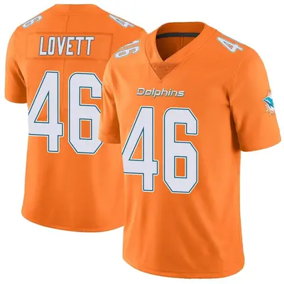 Youth Limited John Lovett Miami Dolphins Orange Color Rush Jersey