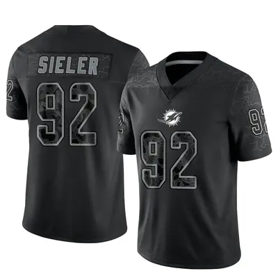 Youth Limited Zach Sieler Miami Dolphins Black Reflective Jersey