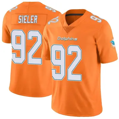 Youth Limited Zach Sieler Miami Dolphins Orange Color Rush Jersey
